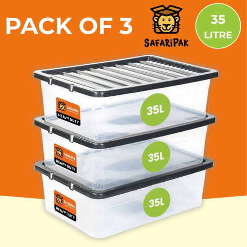 Clear plastic 35l underbed - 3,