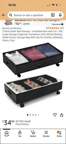 Pack under bed storage - pack,