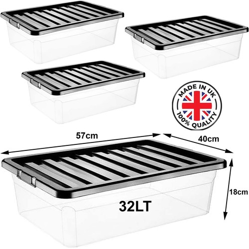 32l underbed storage boxes - 3x,