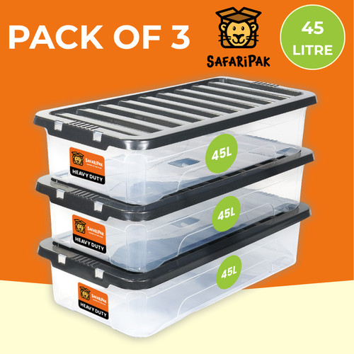 Clear plastic 45l underbed - x,
