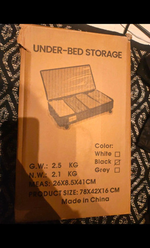 Under bed storage - under, black