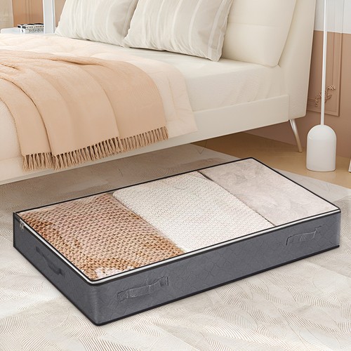 Gray underbed storage box - storage,