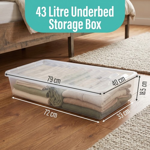 Large 43l under bed - bed, storage