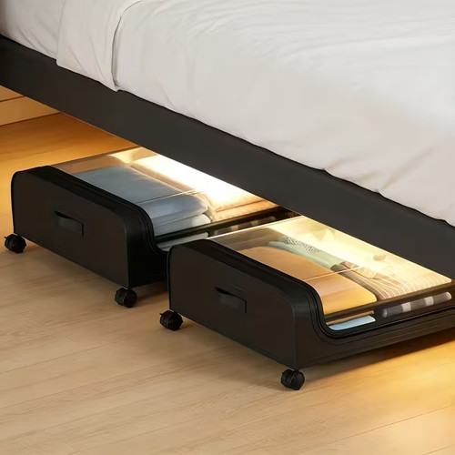 Under bed storage - under, wheels